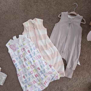 Halo Baby SleepSack Set in Pink, White & Pastel Accents